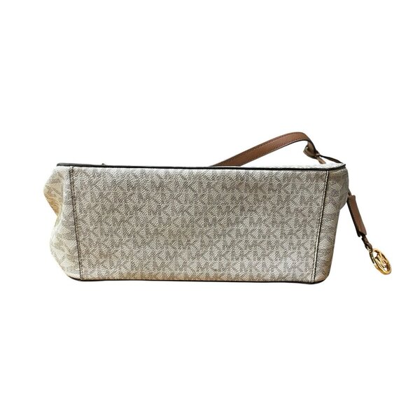 Michael Kors Jet Set Travel Large Leather Chain Shoulder Tote Handbag MK Logo - Picture 7 of 7